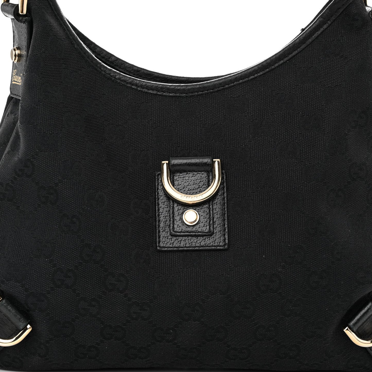 Monogram Medium Abbey D Ring Hobo Black