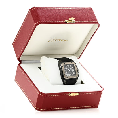 Cartier ADLC Titanium Nylon 38mm Santos 100 Chronograph Automatic Watch Black 5 of 5