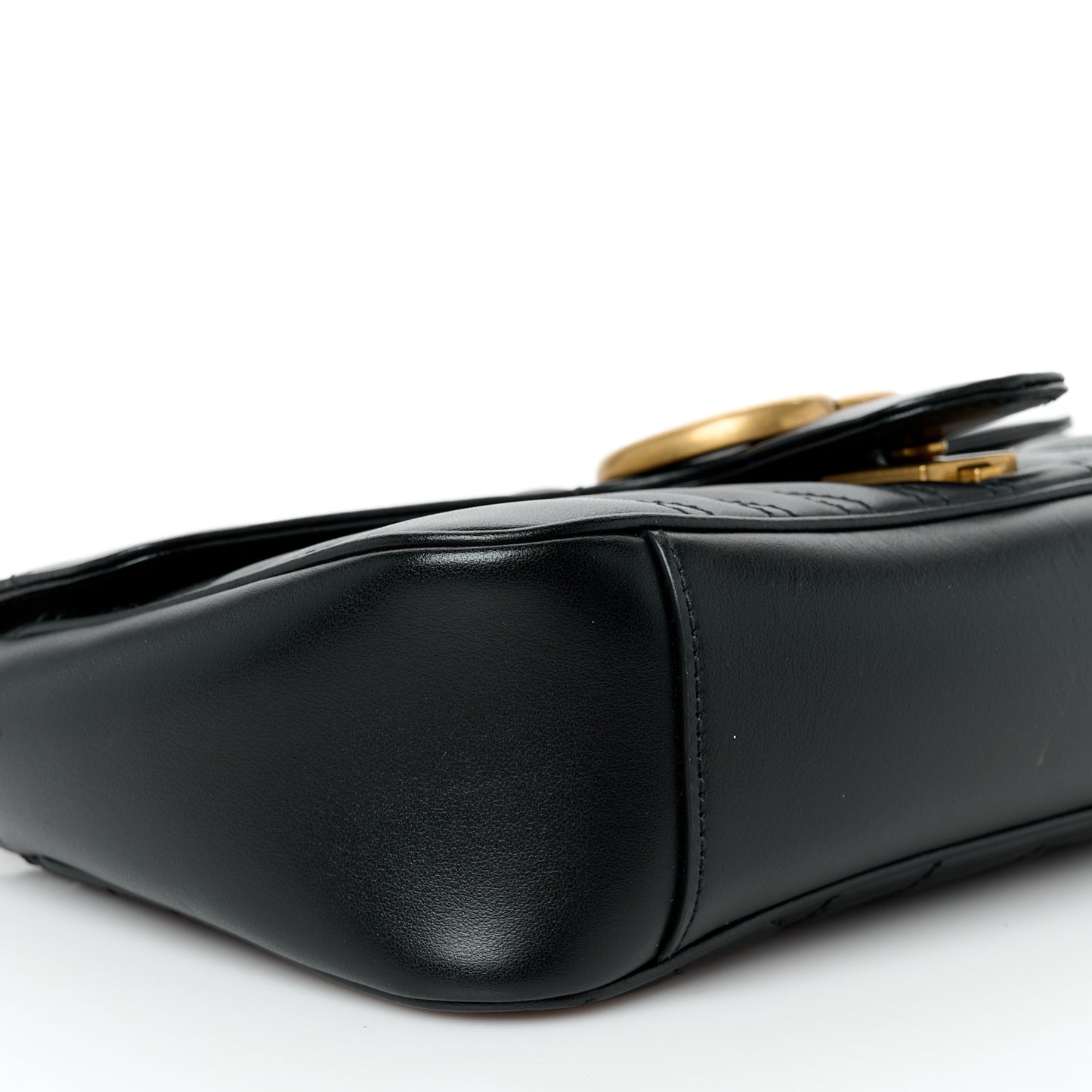 Calfskin Matelasse Small GG Marmont Shoulder Bag Black