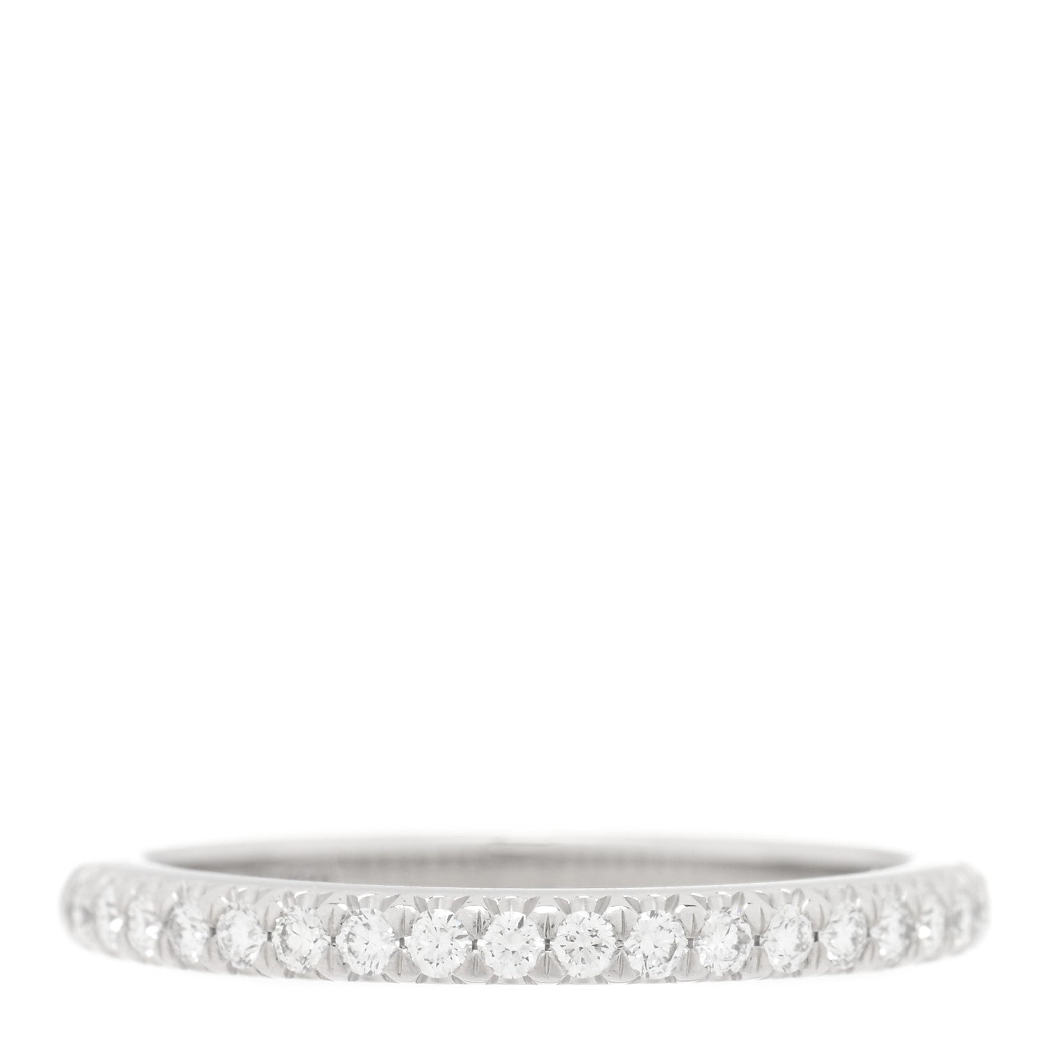 Tiffany Platinum Diamond .17ctw Soleste Half Eternity Band Ring 49 5 1 of 4