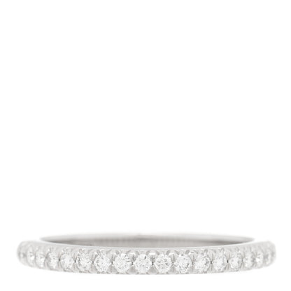 Tiffany Platinum Diamond .17ctw Soleste Half Eternity Band Ring 49 5 1 of 4