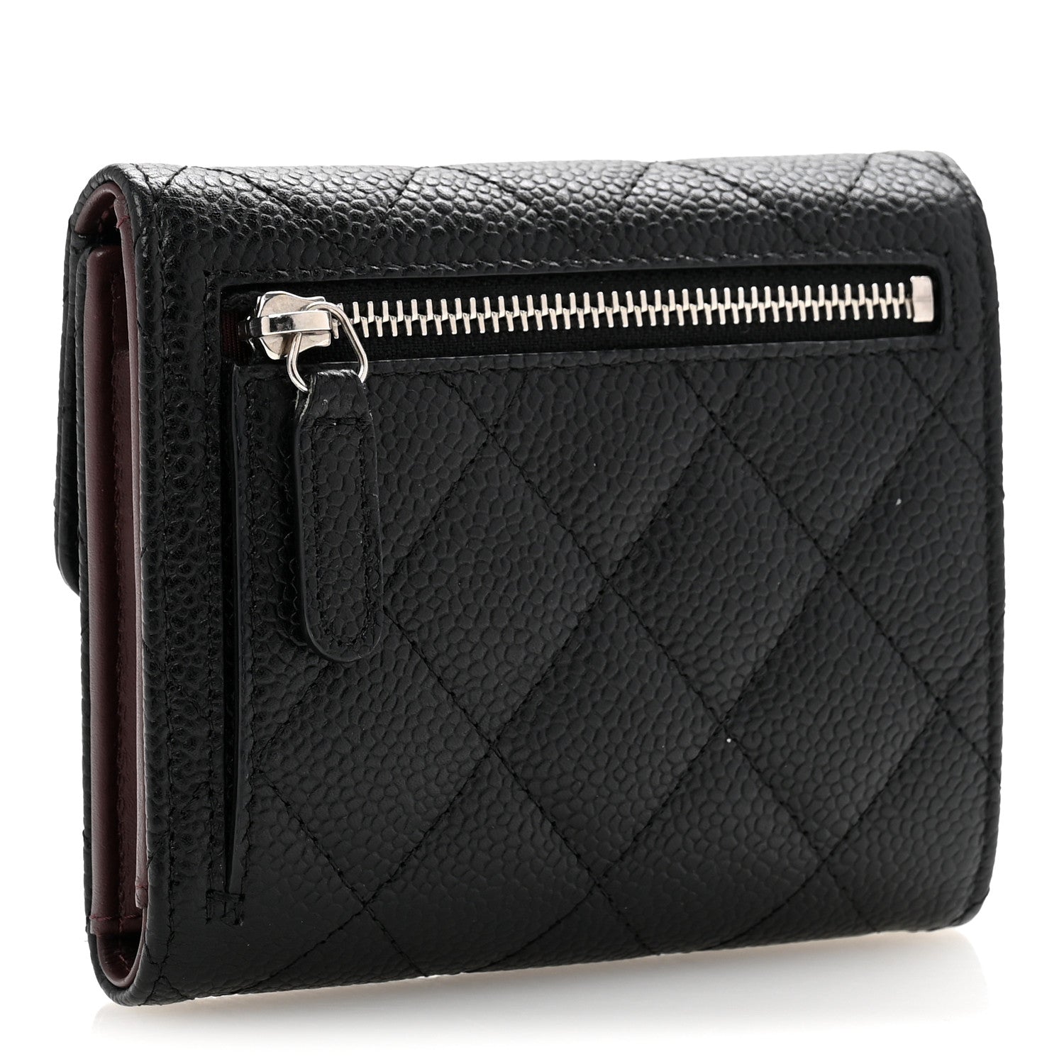 Chanel Caviar Quilted Compact Flap Wallet Black 3 of 11
