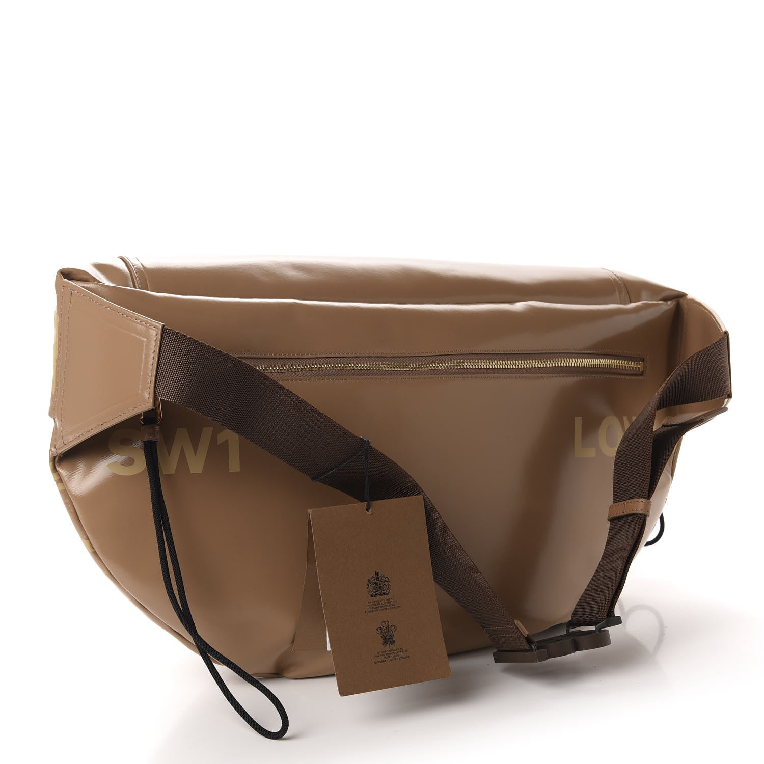 Burberry Coated Canvas Horseferry Print Extra Large Bum Bag Beige 3 of 10