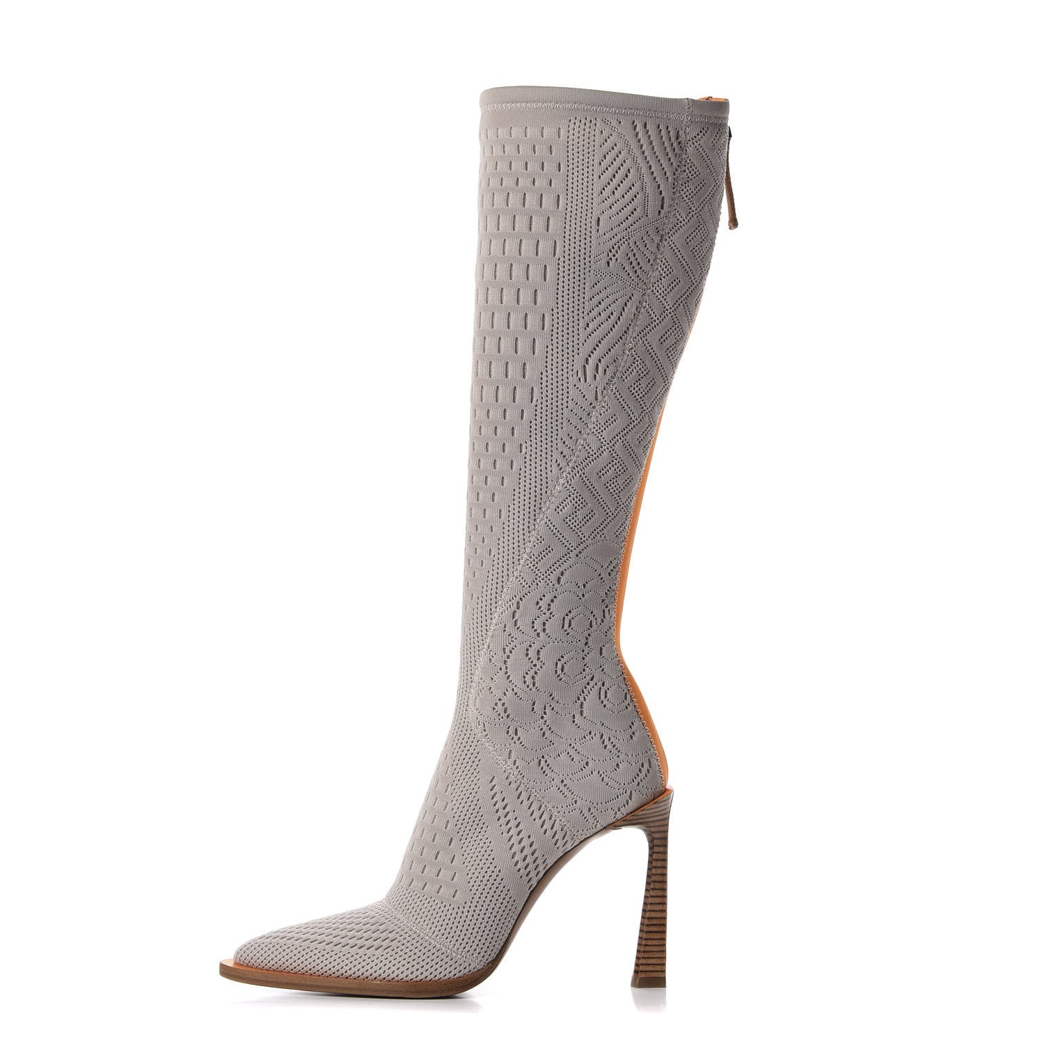 Fendi Technical 3D Mesh FFrame Tall Boots 39 Folk 1 of 10