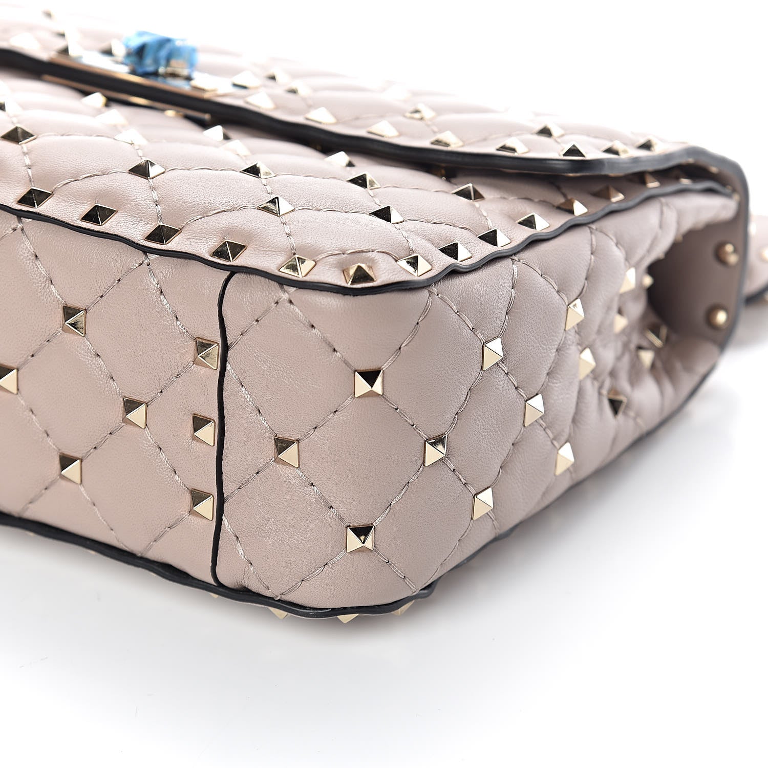 Valentino Garavani Lambskin Medium Rockstud Spike Shoulder Bag Poudre 9 of 9