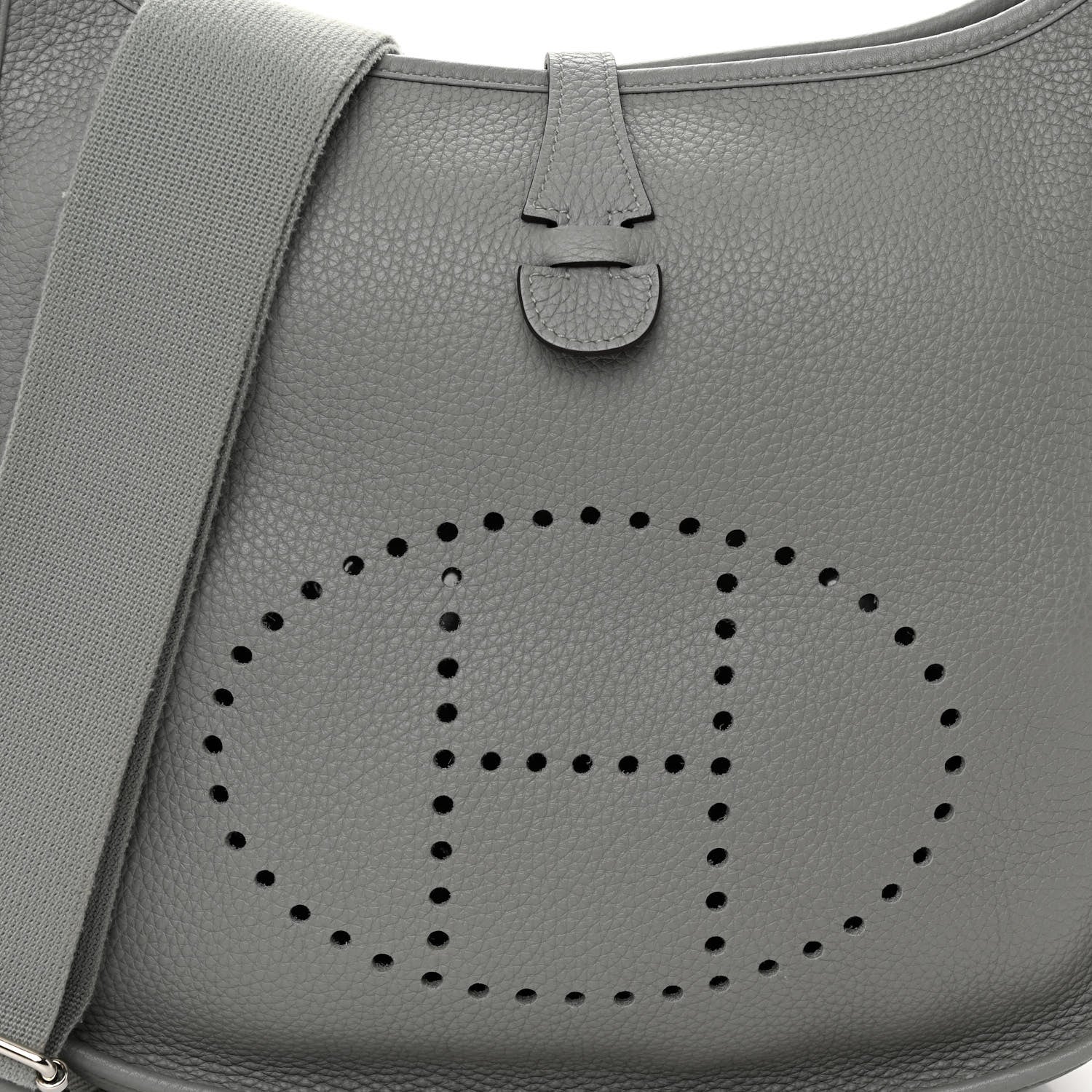 Hermes Taurillon Clemence Evelyne III PM Gris Mouette 8 of 11
