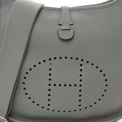 Hermes Taurillon Clemence Evelyne III PM Gris Mouette 8 of 11