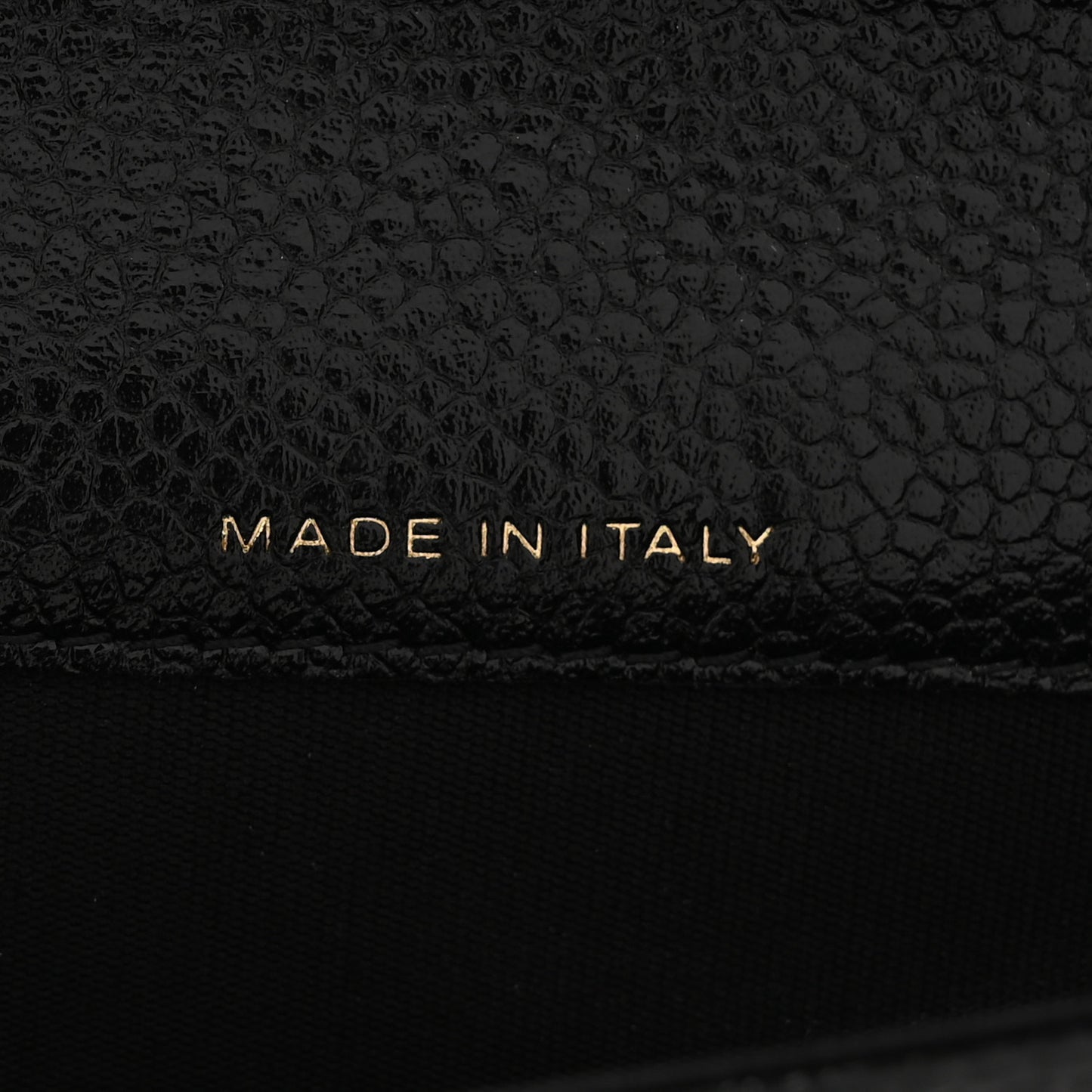 Caviar Camellia Embossed Card Holder Wallet Black