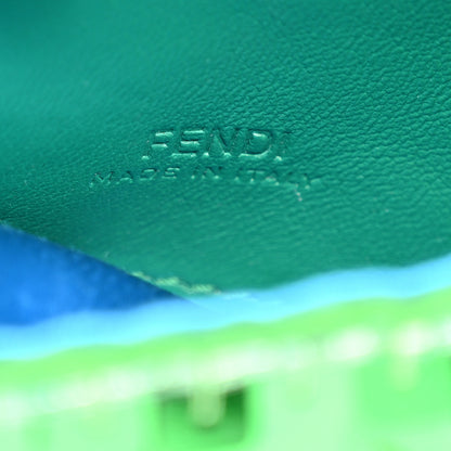 Fendi Sequin Paillettes Shiny Nappa Sex and the City Nano Baguette Belt Charm Green 6 of 7