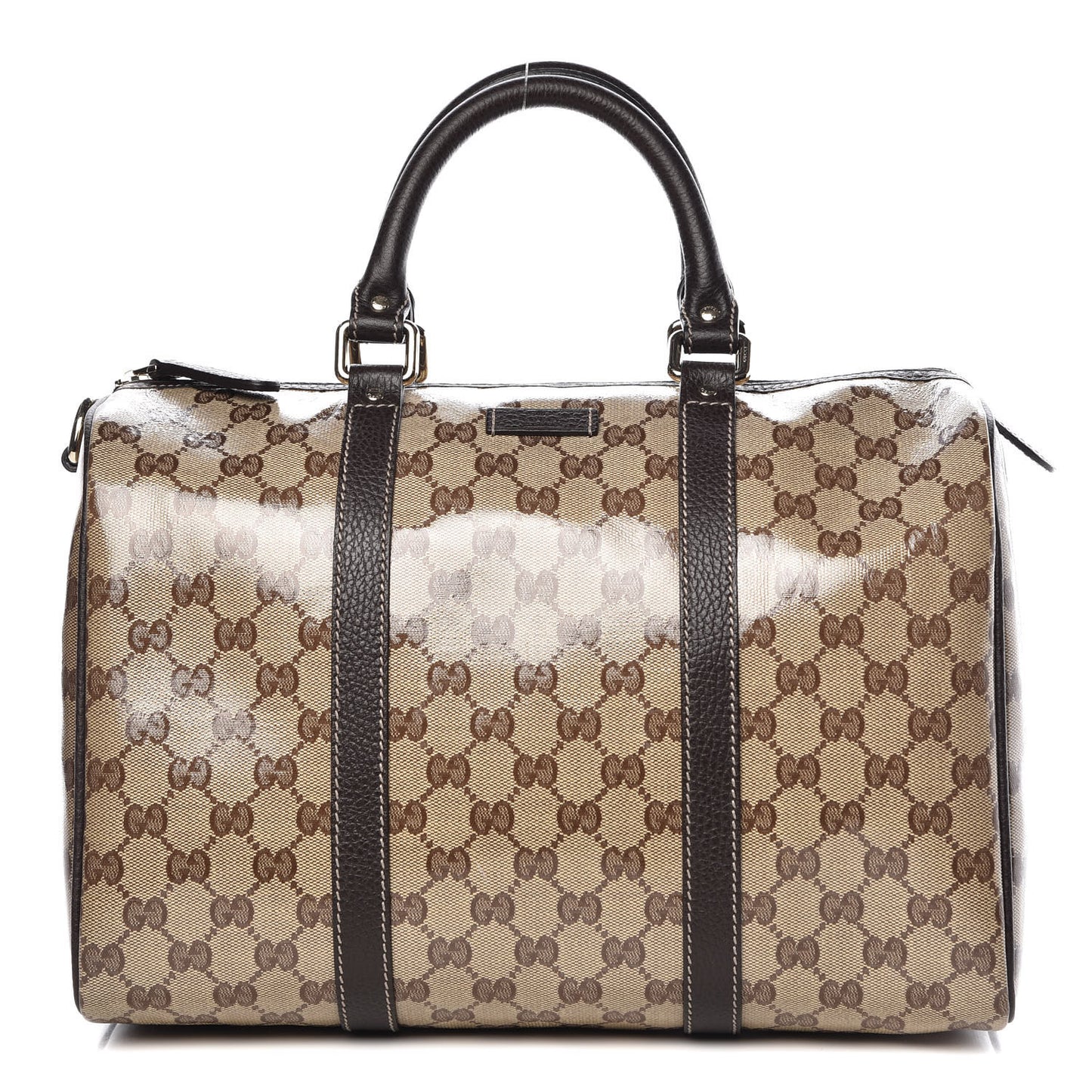 Crystal Monogram Medium Joy Boston Dark Brown