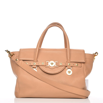 Versace Deerskin Large Signature Tote Camel 1 of 7