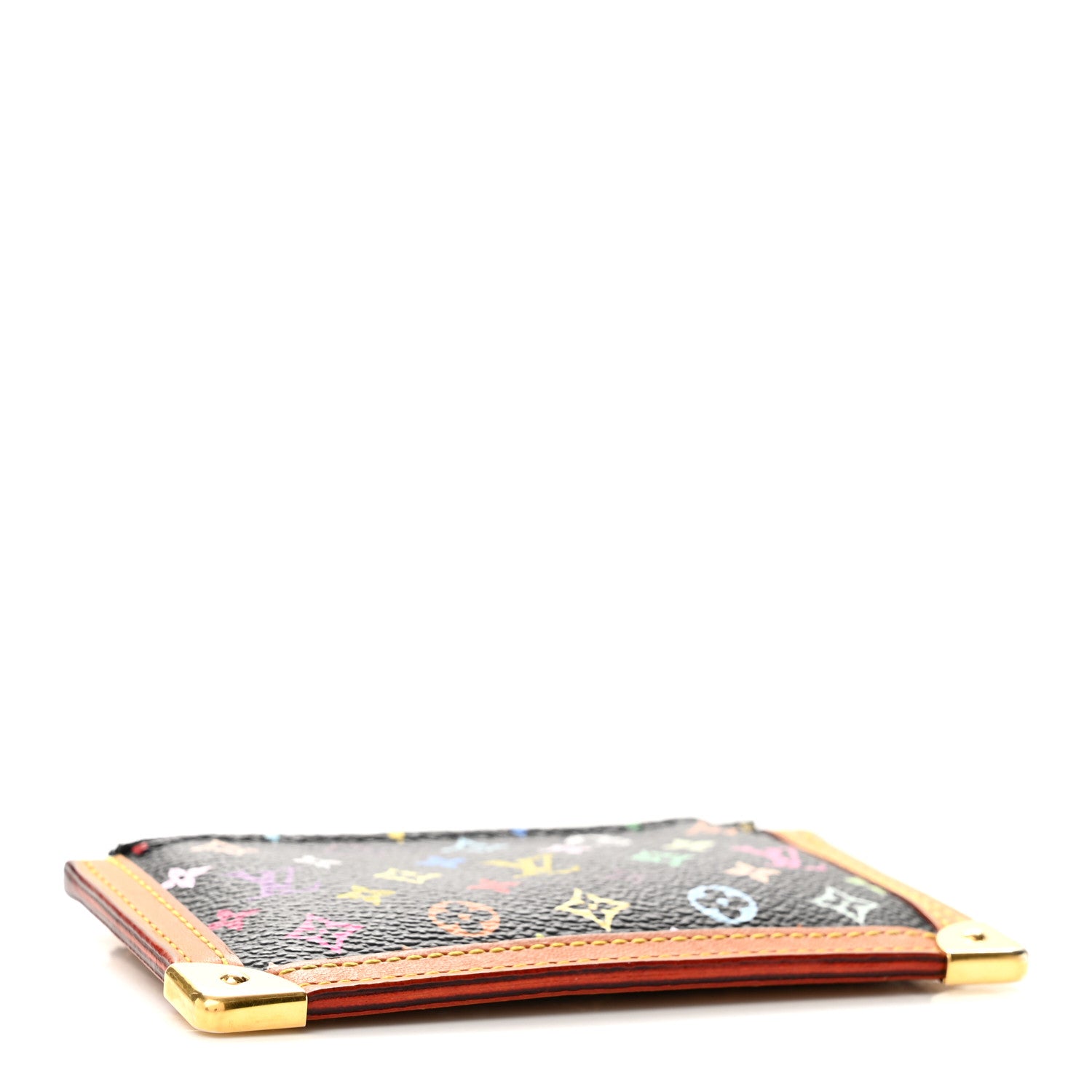 Louis Vuitton Monogram Multicolor Key Pouch Black 4 of 9
