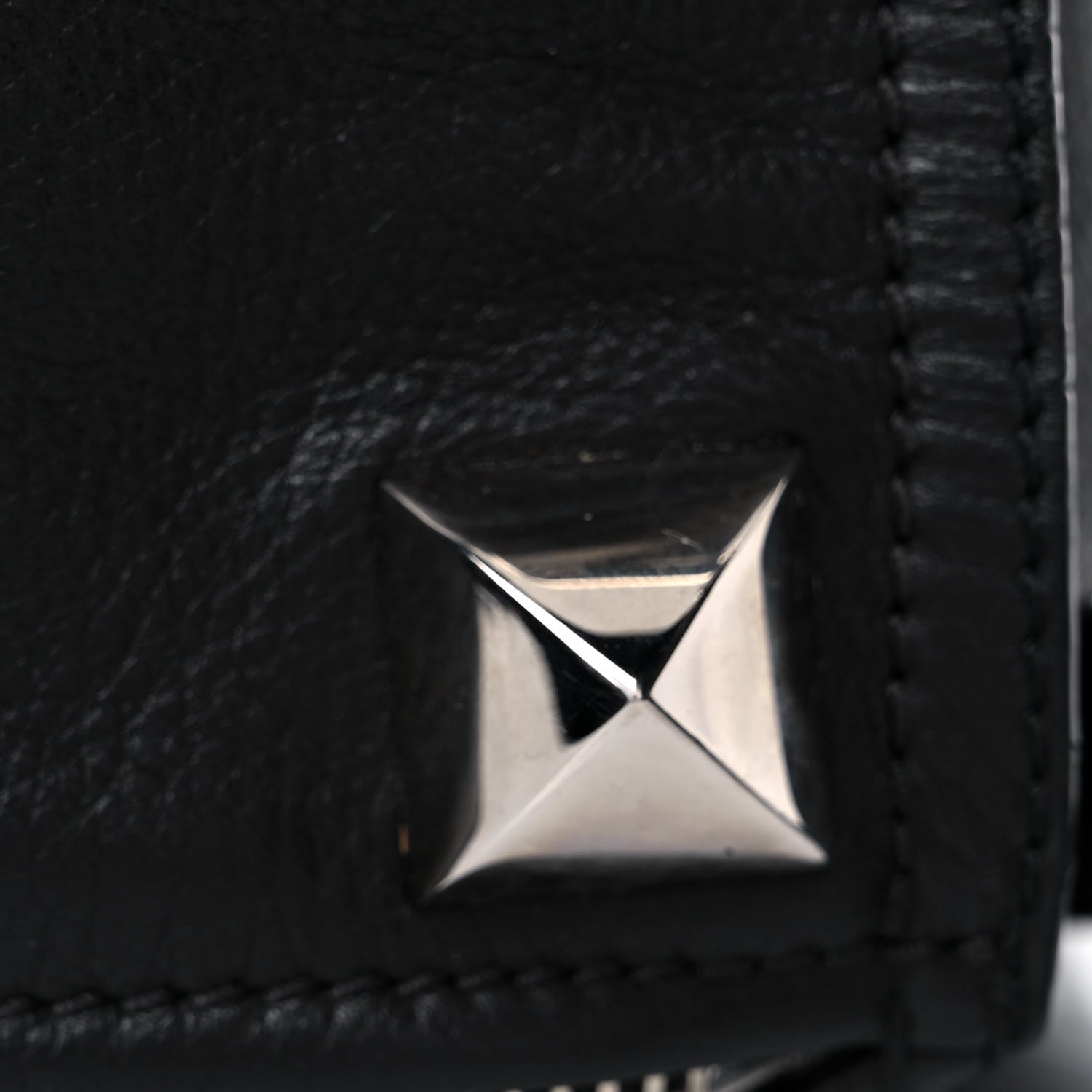 Givenchy Pebbled Calfskin Medium Pyramid Stud Pandora Dark Brown 14 of 15