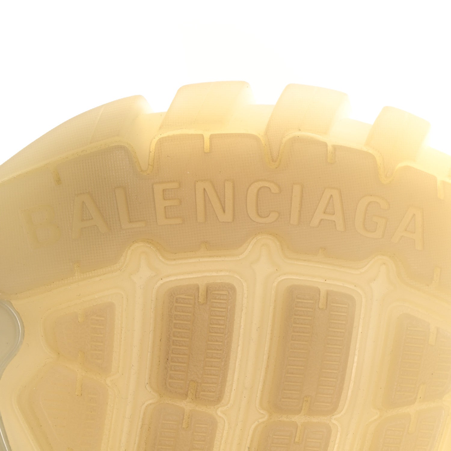 Balenciaga Mesh Nubuck Effect Fabric Glow in the Dark Womens Track Sneakers 41 White 8 of 9