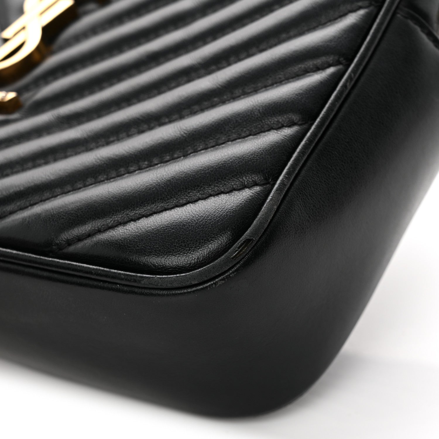 Saint Laurent Calfskin Matelasse Monogram Lou Camera Bag Black 11 of 15