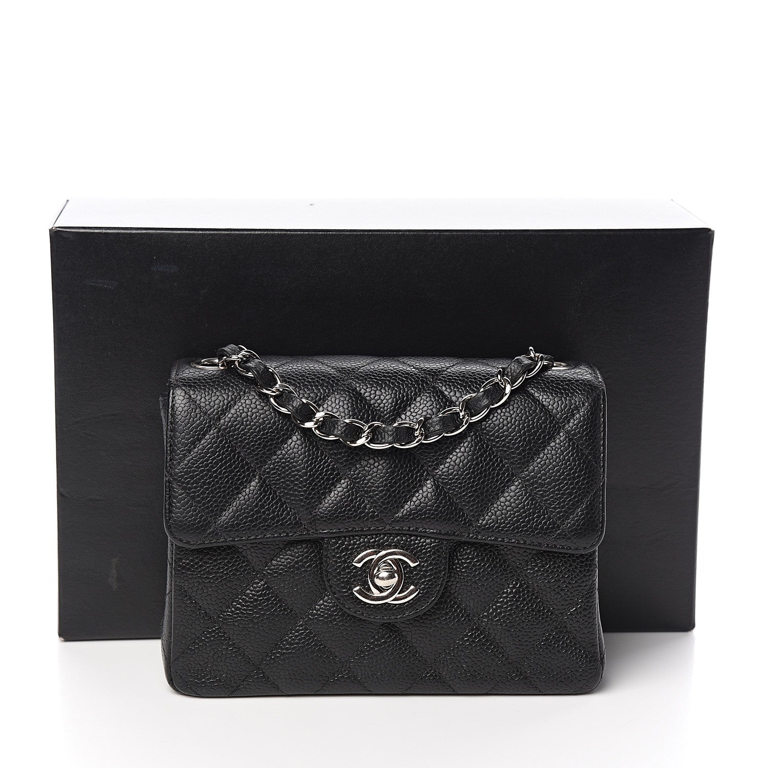 Chanel Caviar Quilted Mini Square Flap Black 12 of 12