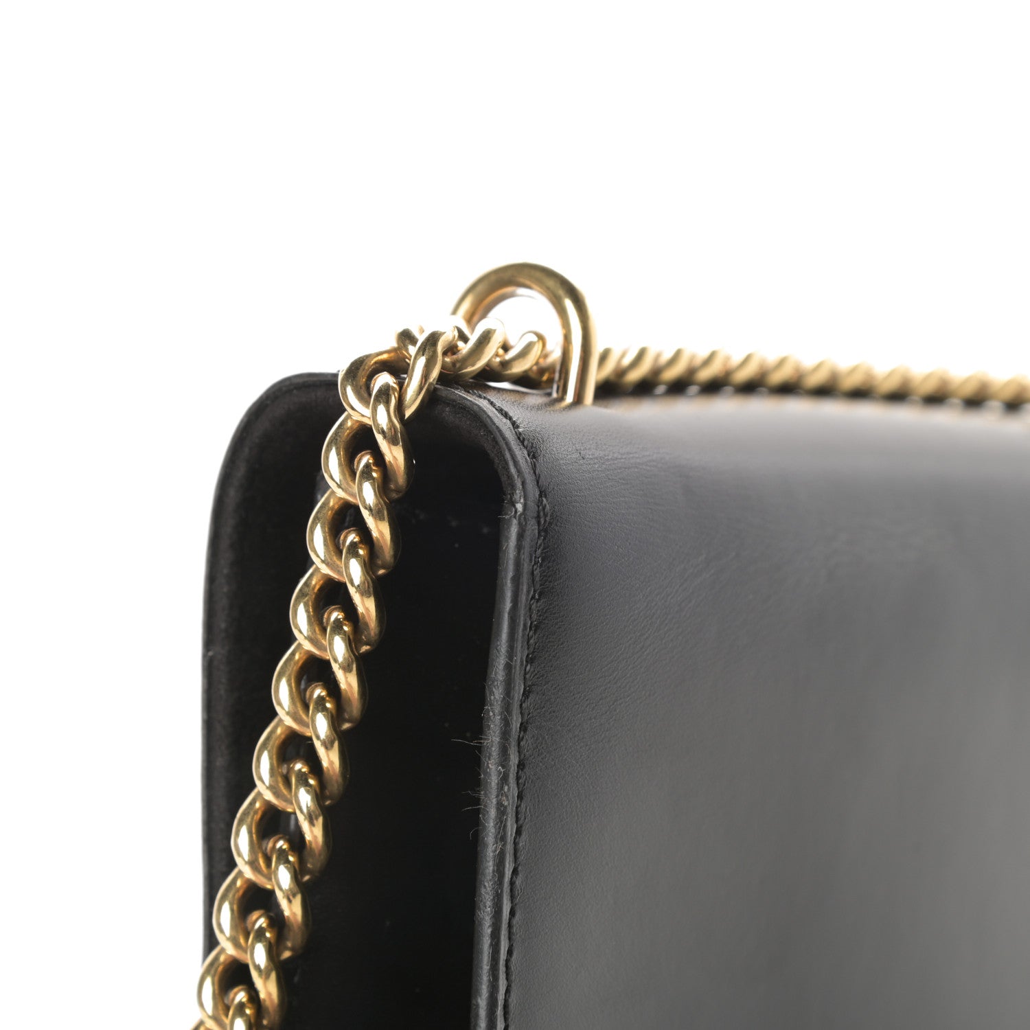 Louis Vuitton Calfskin Chain Louise MM Black 14 of 15