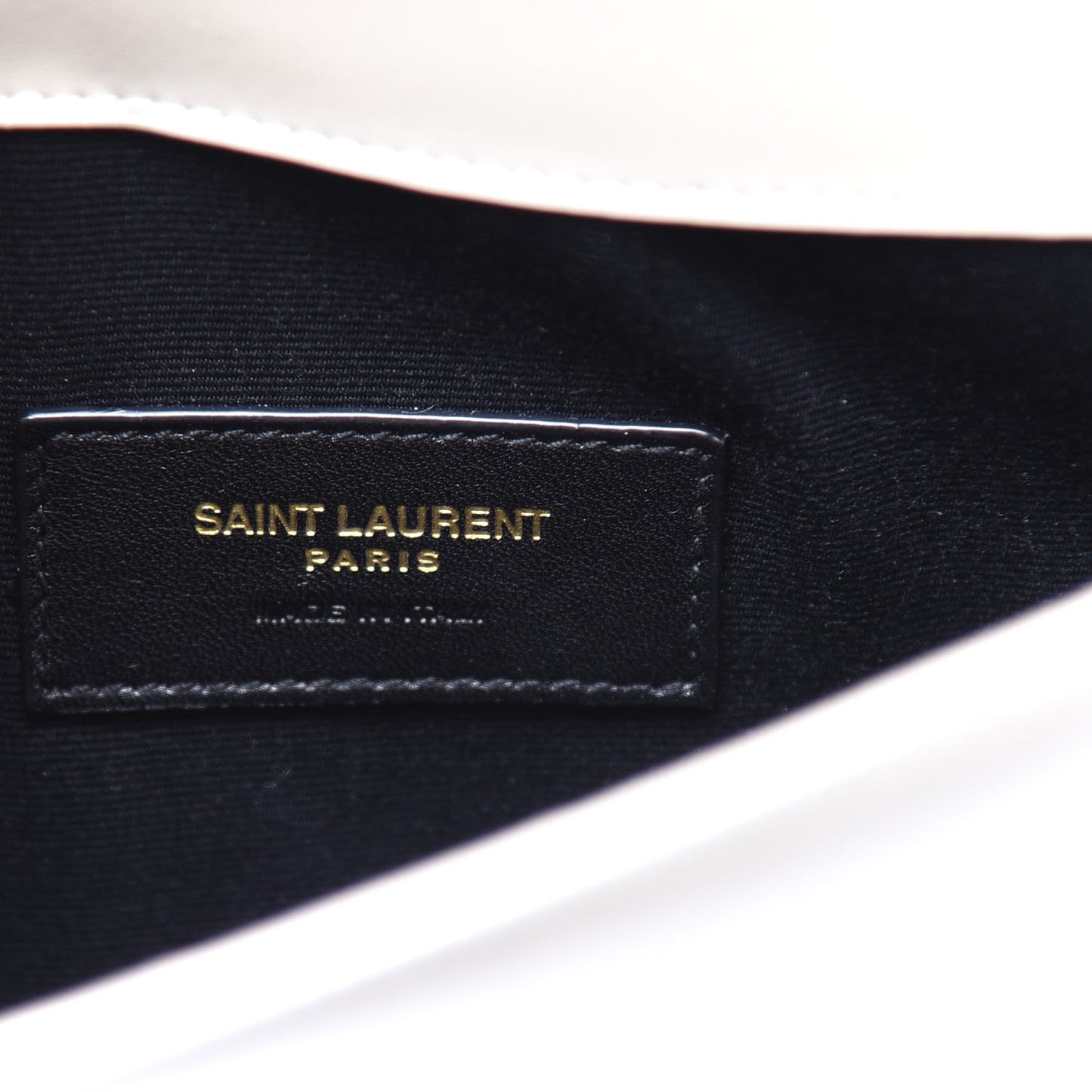 Smooth Shiny Calfskin Uptown Pouch Crema Soft