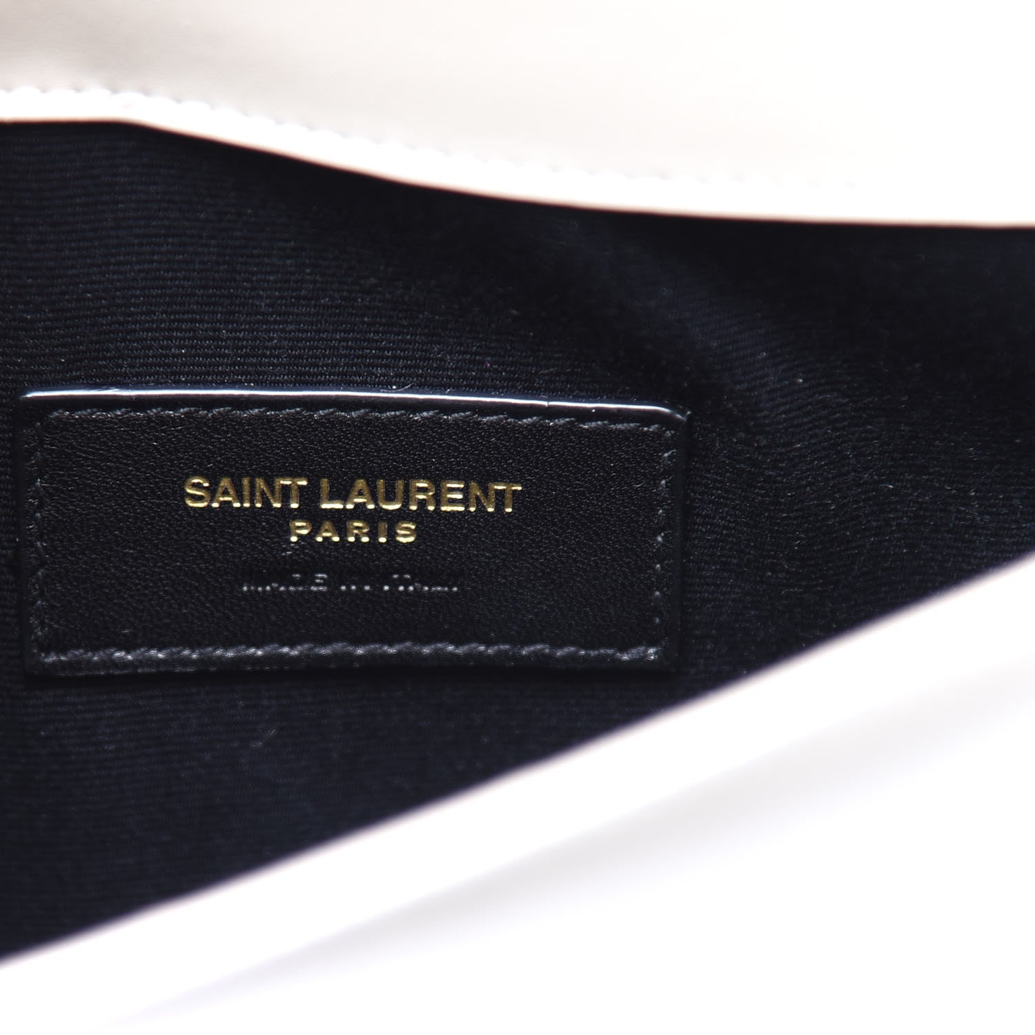Saint Laurent Smooth Shiny Calfskin Uptown Pouch Crema Soft 5 of 9