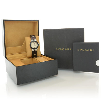 Bulgari Aluminum Rubber 32mm Diagono Quartz Watch 2 of 7
