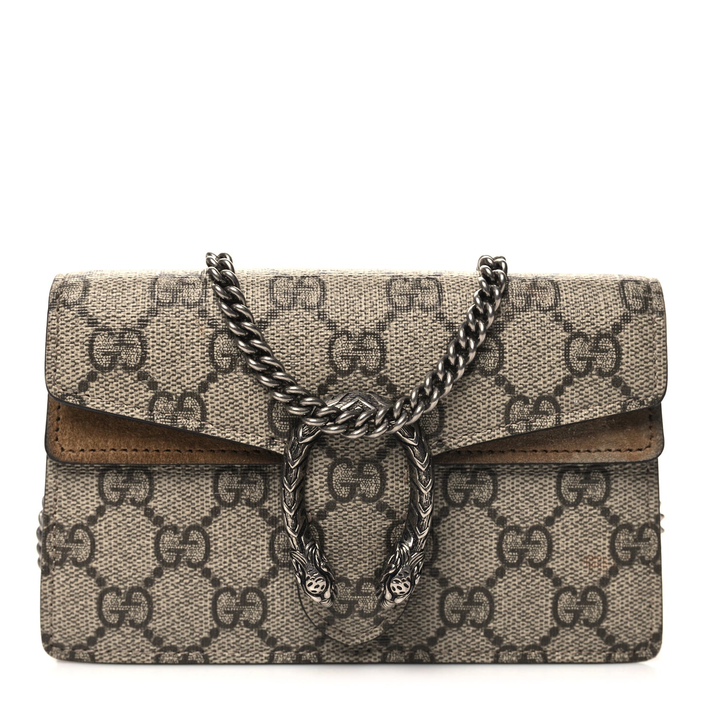GG Supreme Monogram Super Mini Dionysus Shoulder Bag Taupe