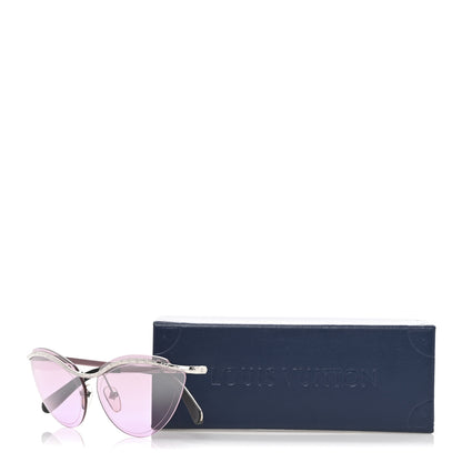 Louis Vuitton Metal Thelma And Louise Cat Eye Sunglasses Z1040W Purple 9 of 9