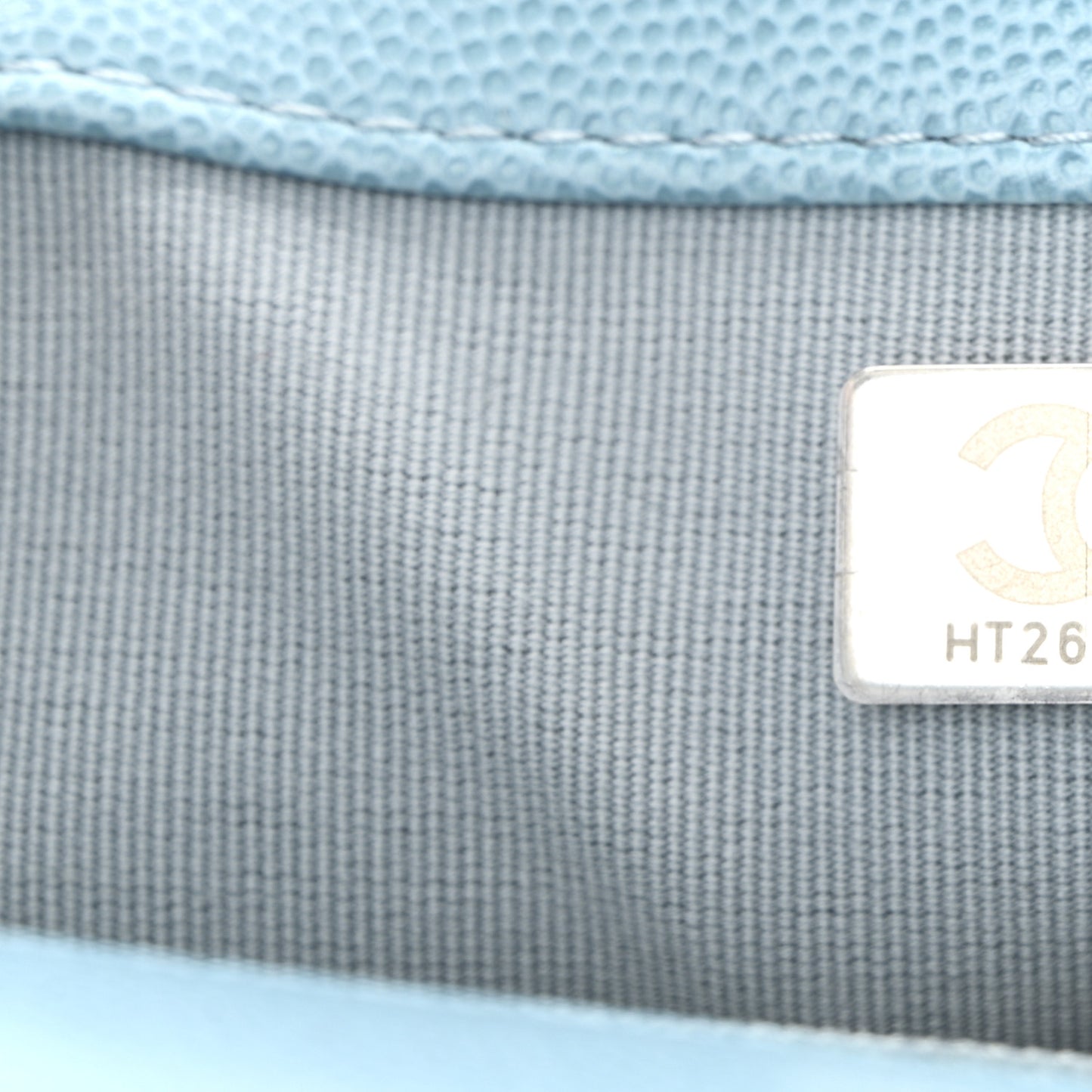 Shaded Caviar Quilted My Everything Flap Light Blue