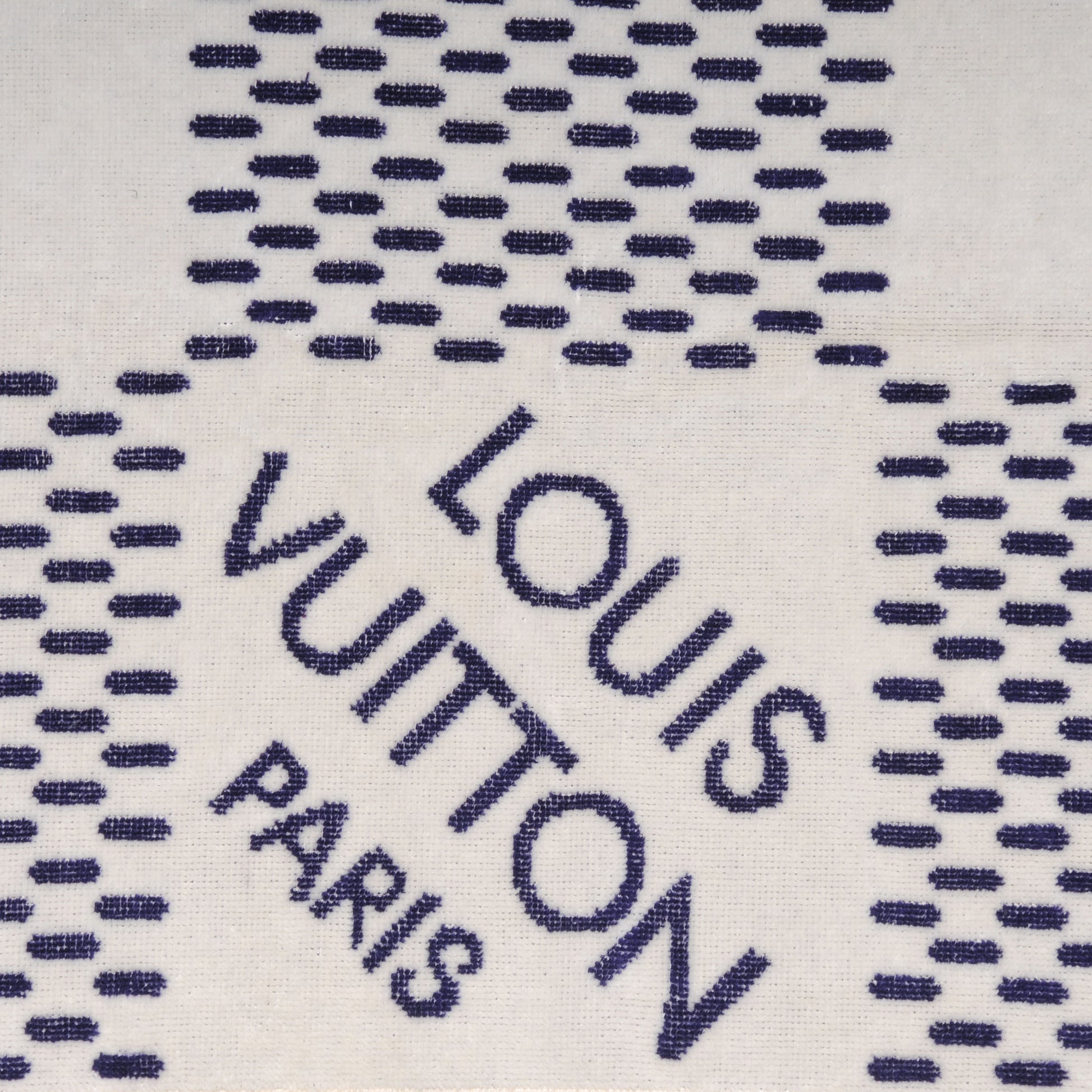 Louis Vuitton Cotton Damier Azur Gym Towel 1 of 6