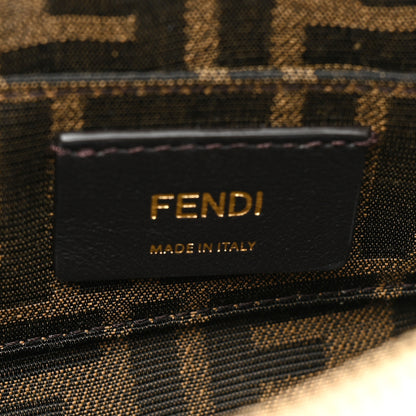 Fendi Vitello King Plexiglass Logo Embossed Mini By The Way Top Handle Boston Bag White Rice 6 of 9