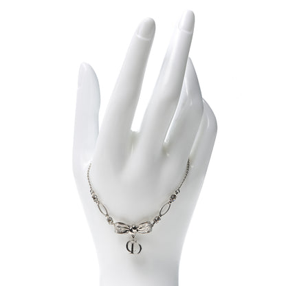Christian Dior Crystal Bow CD Bracelet Silver 2 of 4