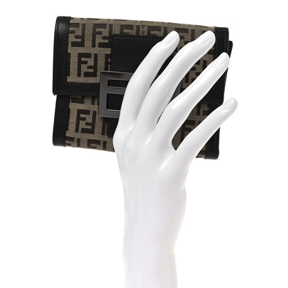 Fendi Zucchino Compact Wallet Tobacco 2 of 11