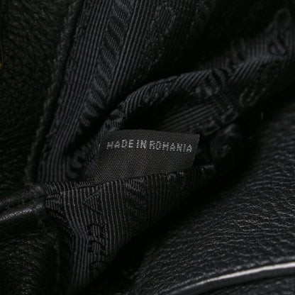 Prada Vitello Daino Zippered Shoulder Bag Black 6 of 11