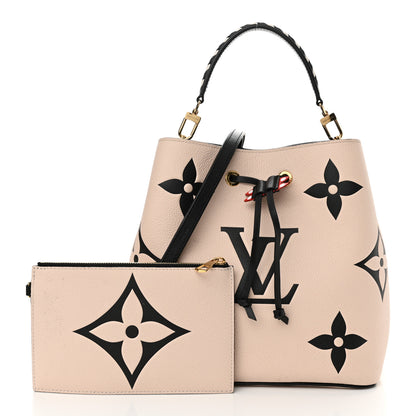 Louis Vuitton Empreinte Monogram Giant Crafty Neonoe MM Creme Black 3 of 16