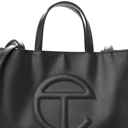 Telfar Vegan Leather Medium Shopping Bag Black 8 of 14