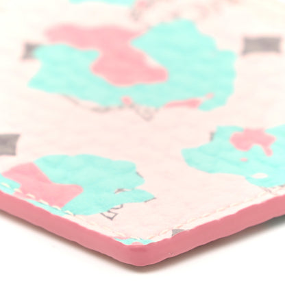 MCM Visetos Floral Leopard Lanyard Card Holder Pink 7 of 9