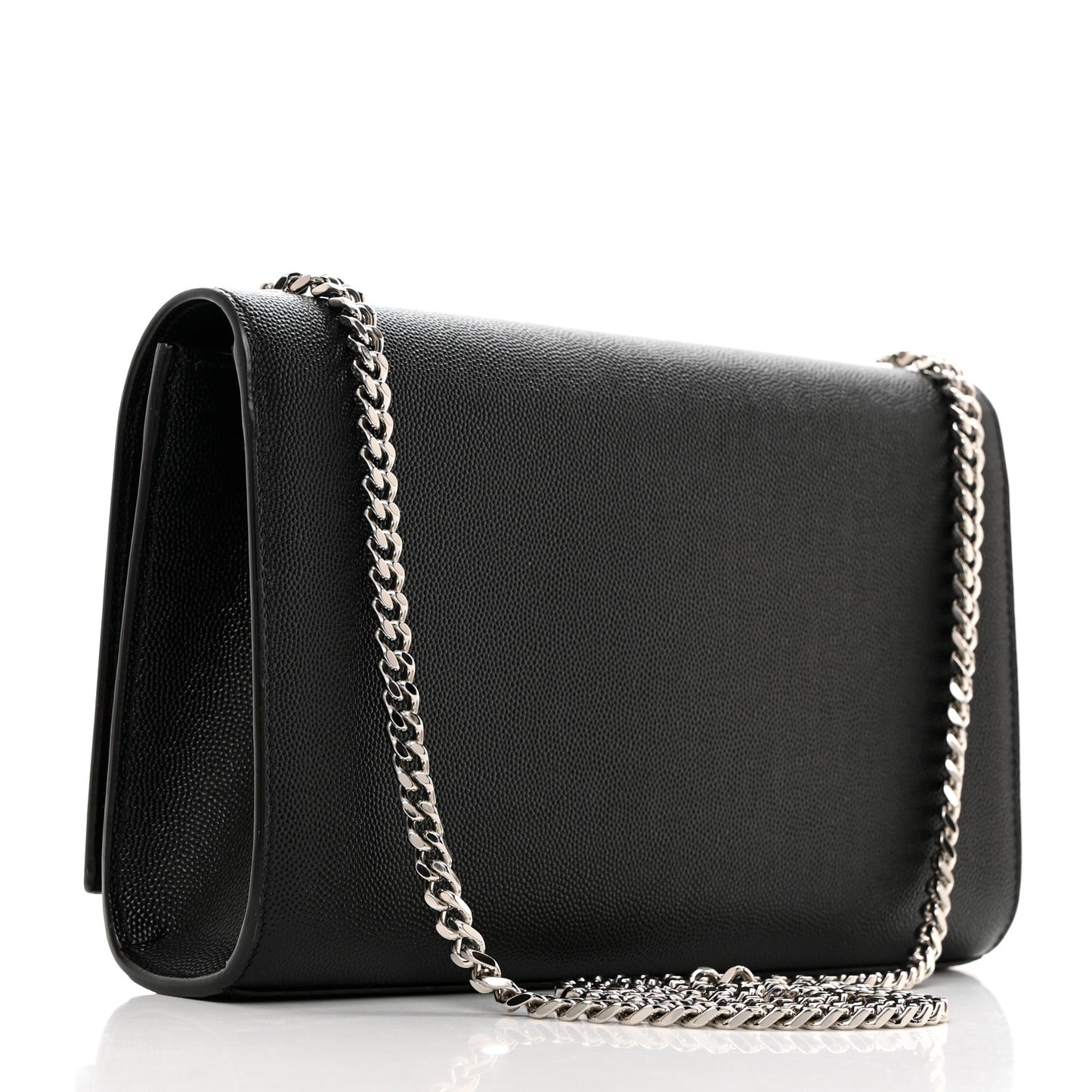 Grain De Poudre Medium Classic Monogram Kate Satchel Black