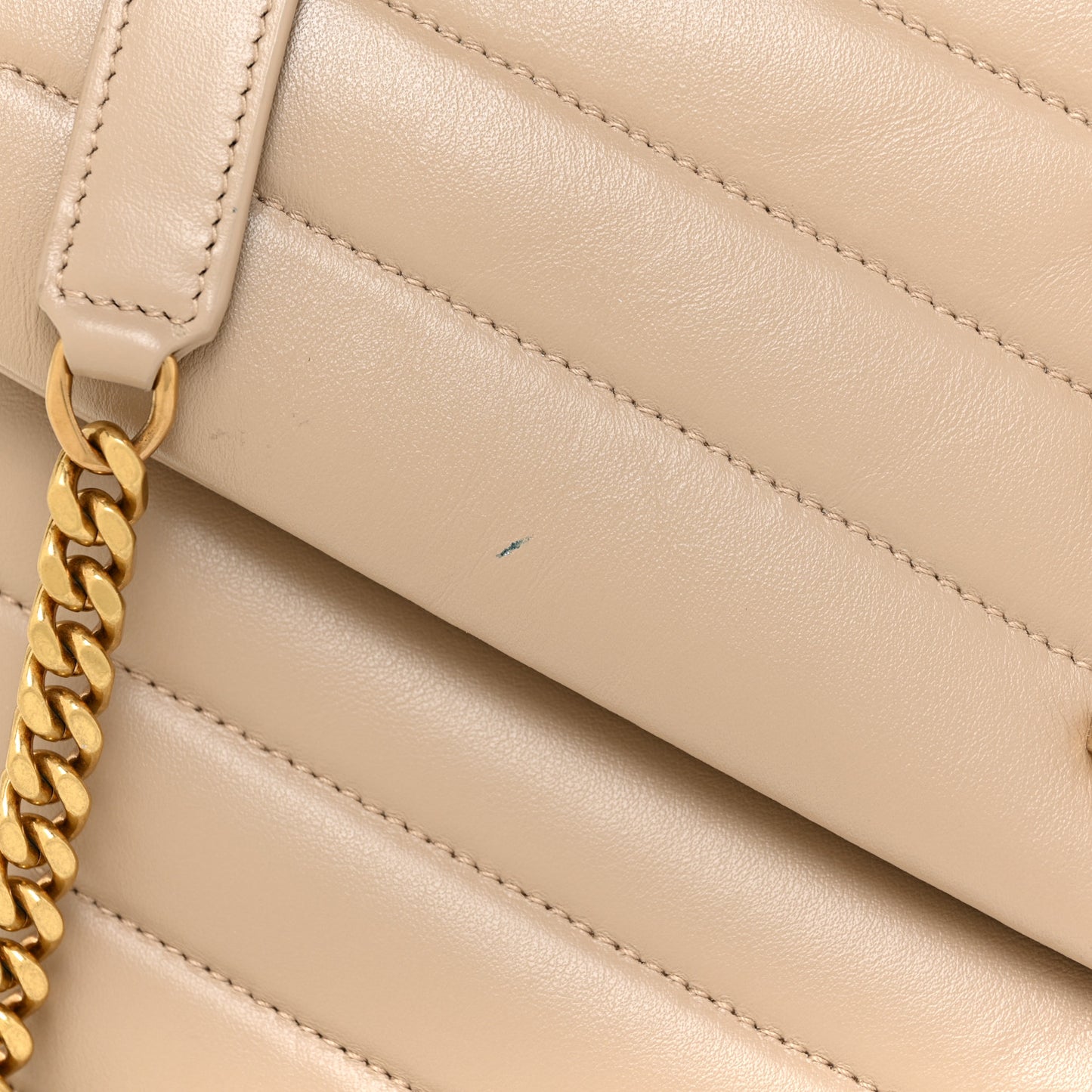 Calfskin Y Quilted Monogram Medium Loulou Chain Satchel Dark Beige