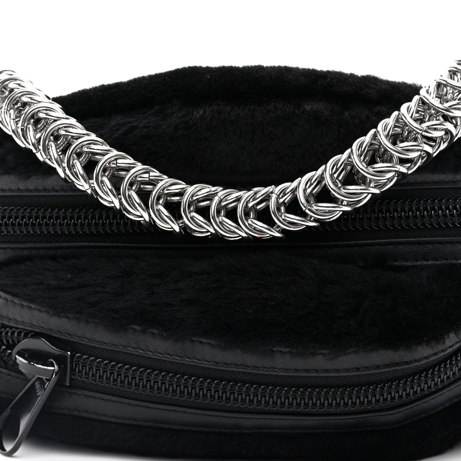 Alexander Wang Mink Fur Attica Belt Bag Black 9 of 14
