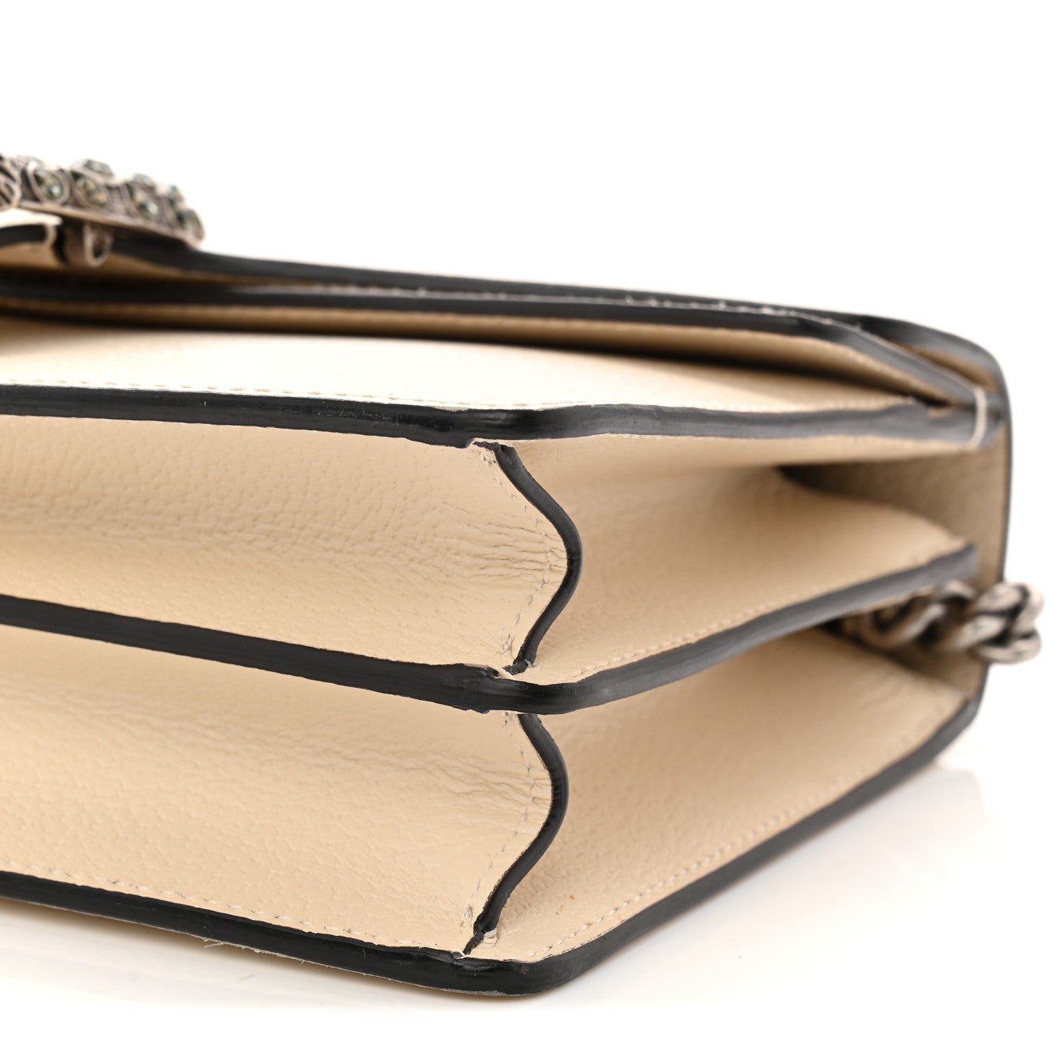 Gucci Textured Calfskin Crystal Small Dionysus Shoulder Bag Mystic White 10 of 11