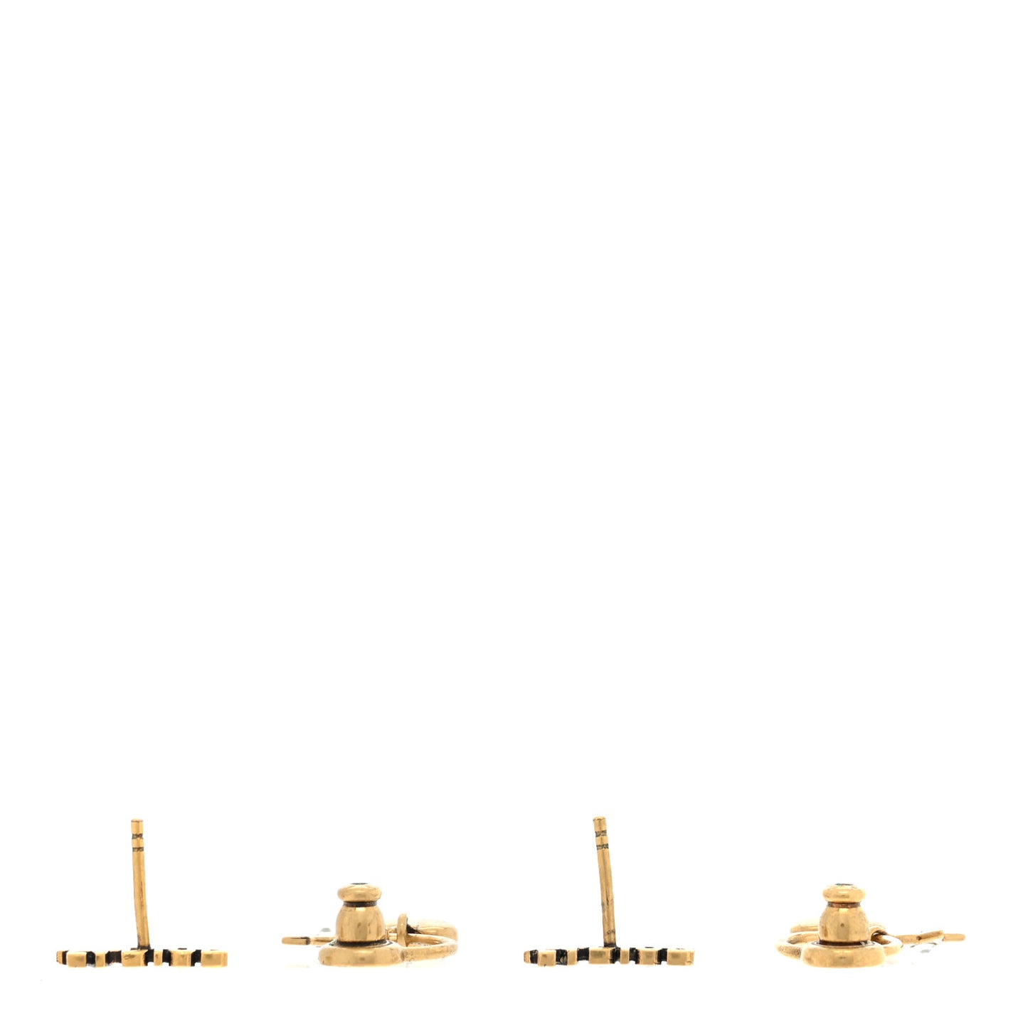 Metal Heart Star J'adior Drop Earrings Antique Gold