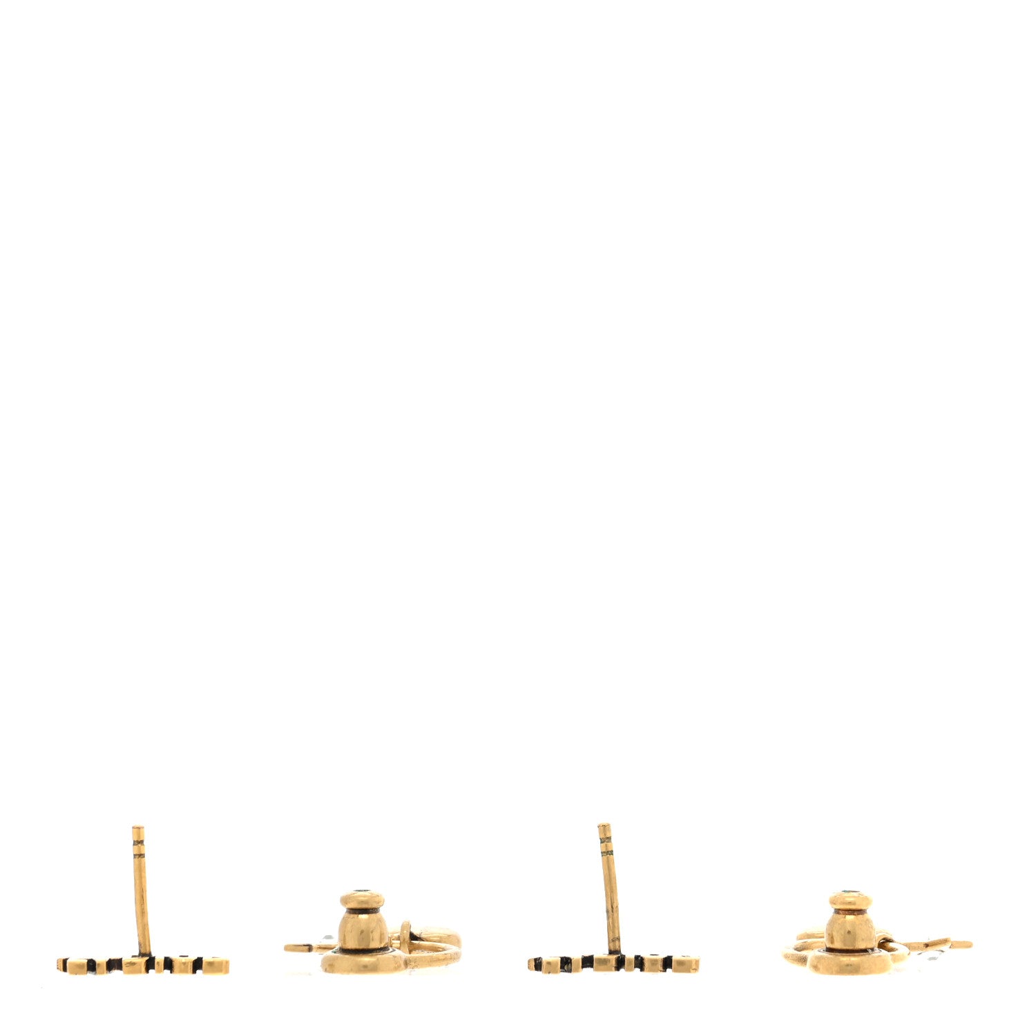 Christian Dior Metal Heart Star J'adior Drop Earrings Antique Gold 3 of 4