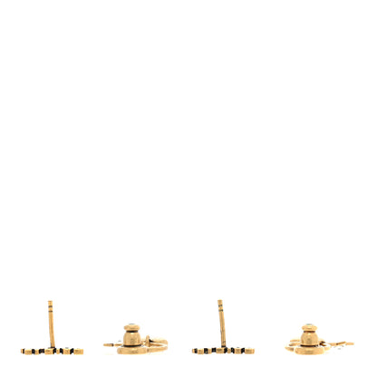 Christian Dior Metal Heart Star J'adior Drop Earrings Antique Gold 3 of 4