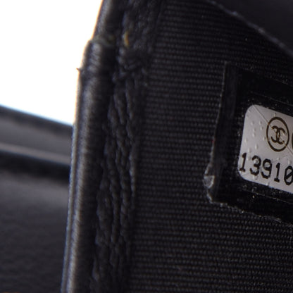 Chanel Caviar Sevruga CC Large Gusset Flap Wallet Black 8 of 9