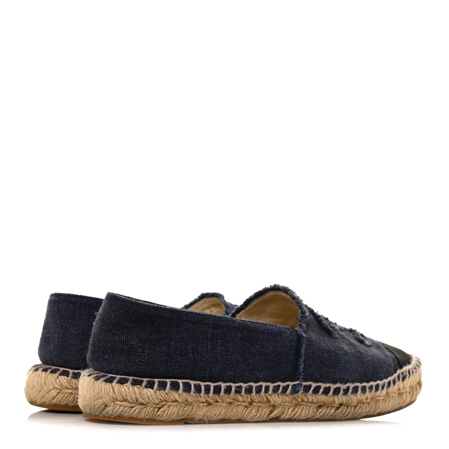 Denim Toile CC Espadrilles 40 Navy Black