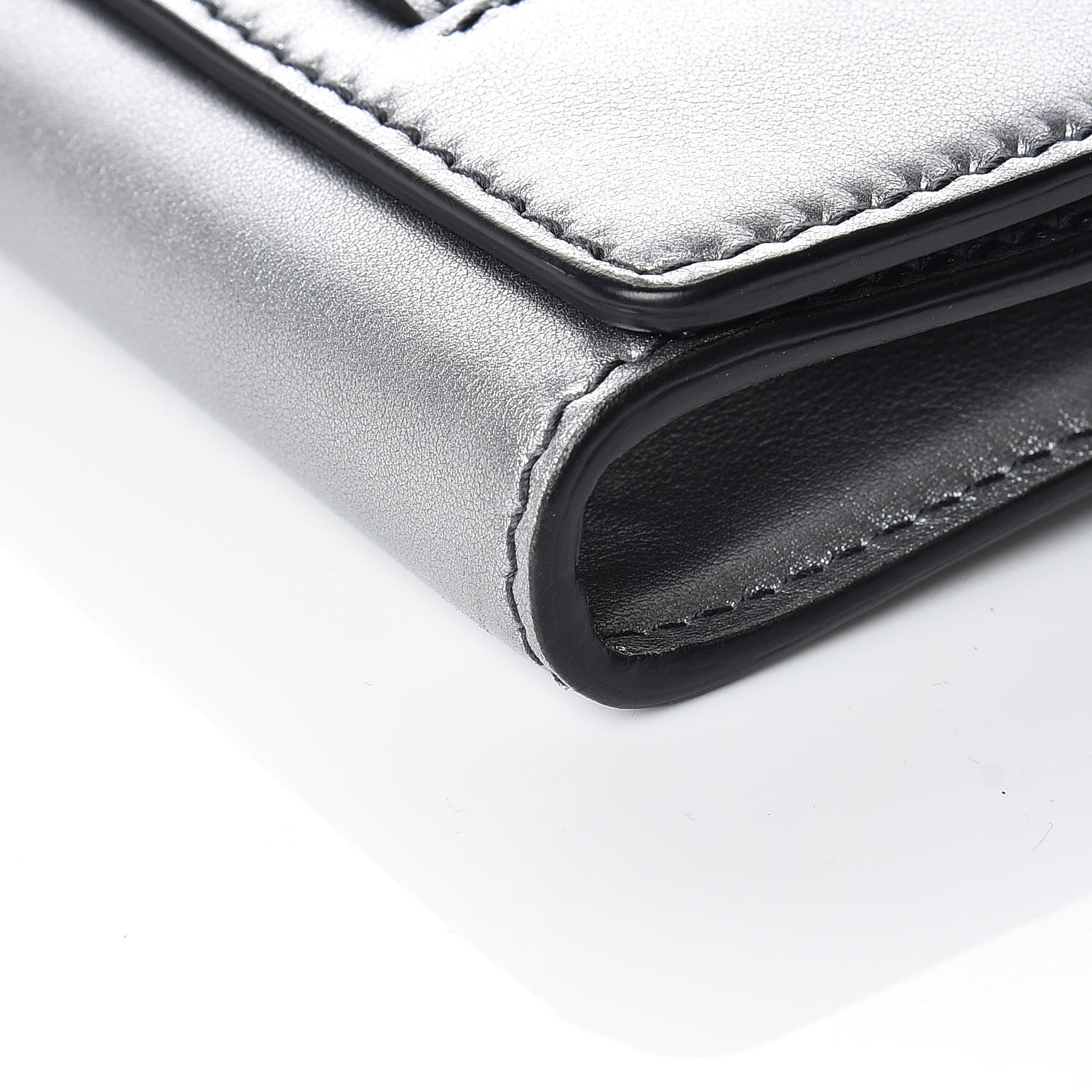 Christian Dior Metallic Calfskin J'adior Croisiere Chain Wallet Graphite 9 of 10
