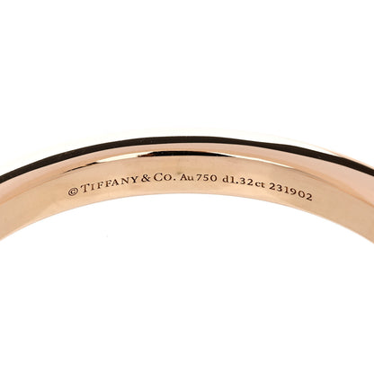 Tiffany 18K Rose White Gold Diamond Tiffany Lock Half Pave Bangle Bracelet 3 of 4