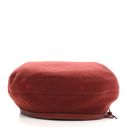 Hermes Cashmere Saint Honore Charms Beret Hat 56 Rouge Tomate 5 of 9