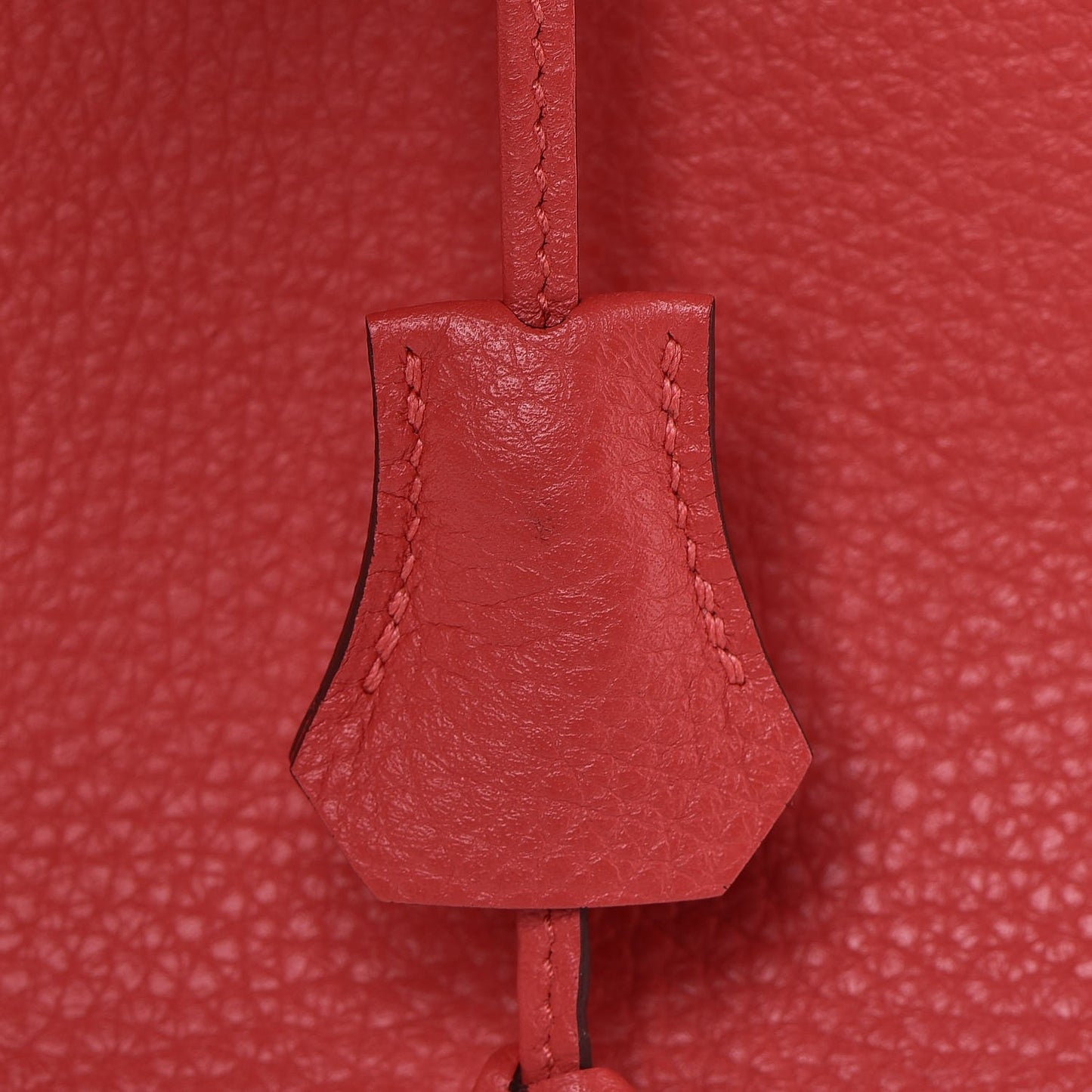 Taurillon Clemence Birkin 35 Rouge Pivoine