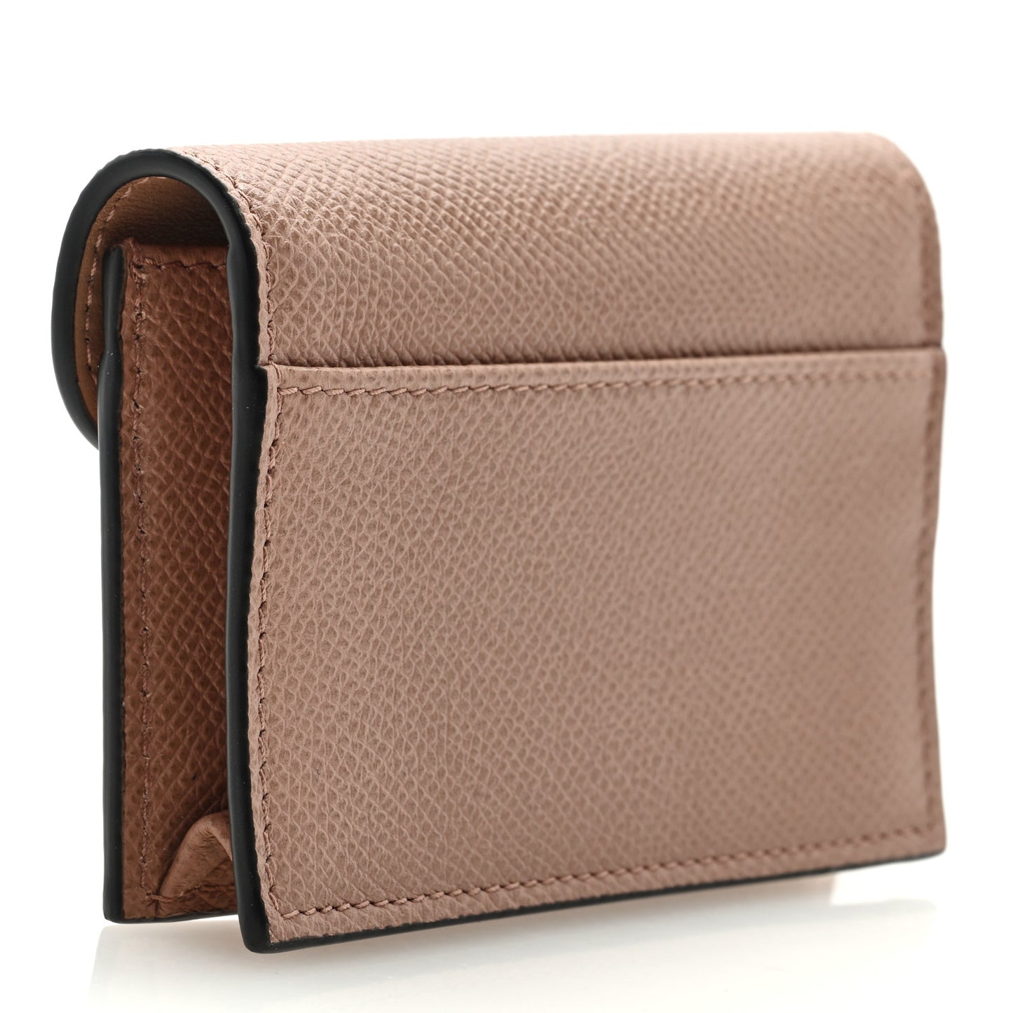 Grained Calfskin Saddle Card Holder Fard