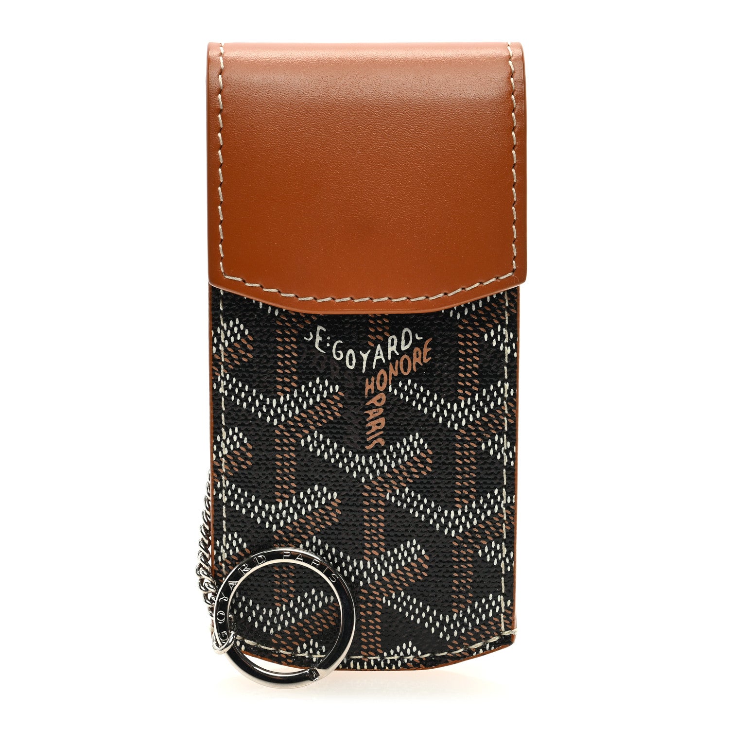 Goyard Goyardine Portier GM Key Pouch Black Gold 1 of 6